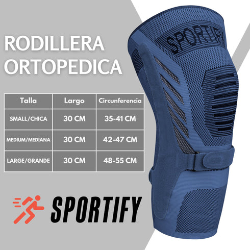 SPORTIFY Rodillera Ortopédica Ajustable con Soporte de Rótula