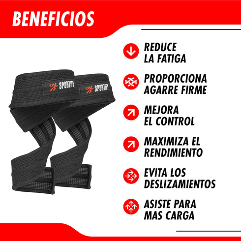 SPORTIFY Par de Straps para Levantamiento de Pesas
