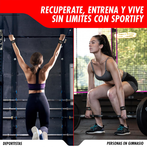 SPORTIFY Par de Correas de Muñeca para Gimnasio