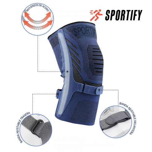 SPORTIFY Rodillera Ortopédica Ajustable con Soporte de Rótula