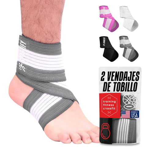 SPORTIFY Par de Vendajes de Tobillo Ajustables