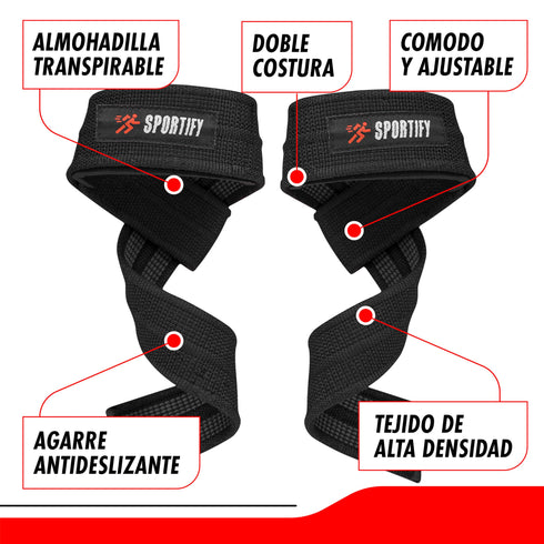 SPORTIFY Par de Straps para Levantamiento de Pesas