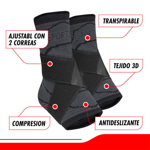 SPORTIFY Tobillera de Compresión Elástica Ajustable