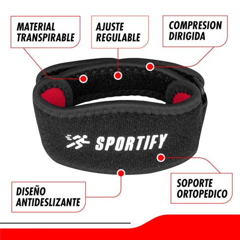 SPORTIFY Codera Ajustable con Almohadilla de Compresión
