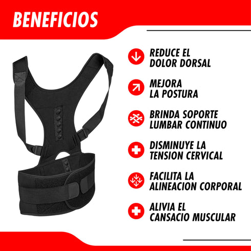 SPORTIFY Corrector de Postura de Espalda Completa