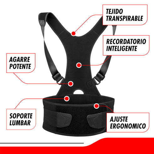 SPORTIFY Corrector de Postura con Faja Lumbar