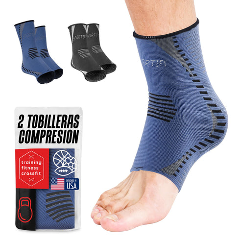SPORTIFY Par de Tobilleras de Compresión Transpirables