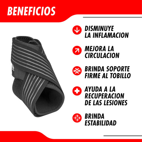 SPORTIFY Par de Vendajes de Tobillo de Compresión
