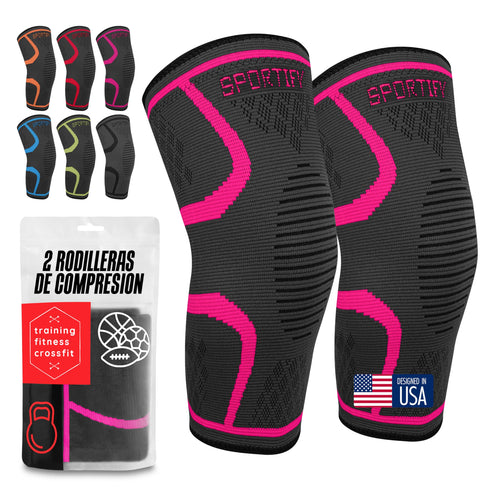 SPORTIFY Par de Rodilleras de Compresión sin Costuras