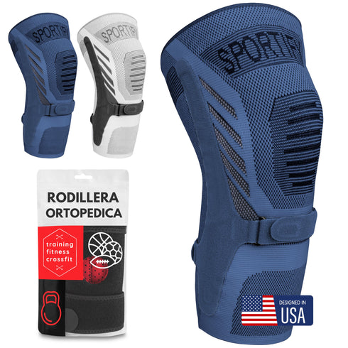 SPORTIFY Rodillera Ortopédica Ajustable con Soporte de Rótula