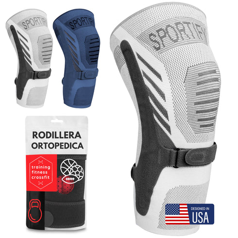 SPORTIFY Rodillera Ortopédica Ajustable con Soporte de Rótula