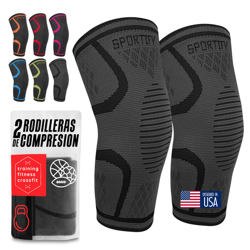 SPORTIFY Par de Rodilleras de Compresión sin Costuras