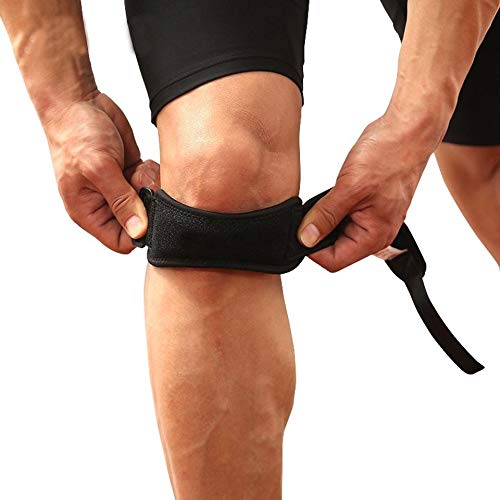 SPORTIFY Correa Meñisquera Rodillera de Soporte para Rótula con Alma de Gel de Silicón (1 pieza) para Aliviar el Dolor de Rodilla. Util en Senderismo Soccer Basketball Correr Tenis Tendonitis y Todo Tipo de Ejercicio que Involucre el Dolor de Rodilla Mat