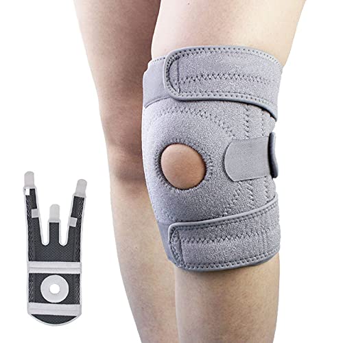 SPORTIFY Rodillera de Compresión para Estabilidad y Alivio del Dolor de Rodilla de Neopreno con Arillo de Gel Integrado para Soporte de Rótula Meniscos de las Rodillas Transpirable para Correr, Basketball, Spinning, Gimnasio, Crossfit, Pilates. Talla ÚNI