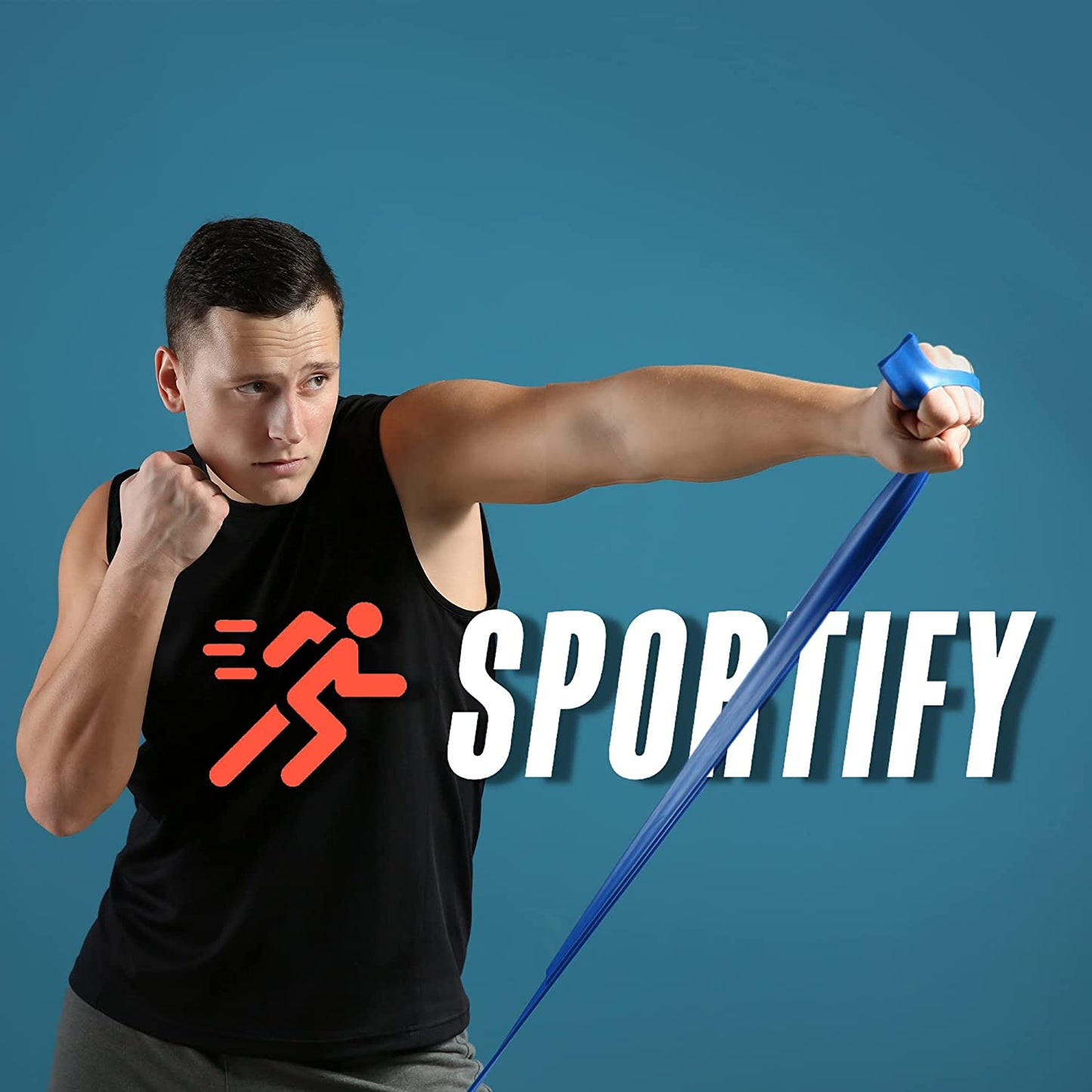 SPORTIFY Set 3 Bandas Largas de Resistencia de Tela Antideslizantes Uso Rudo Durables Suaves Lavables 3 Niveles de Resistencia para Ejercicios Full Body Tonifican Fortalecen Piernas Gluteos Brazos Espalda Lagartijas Peso Libre Crossfit LAS ORIGINALES y C