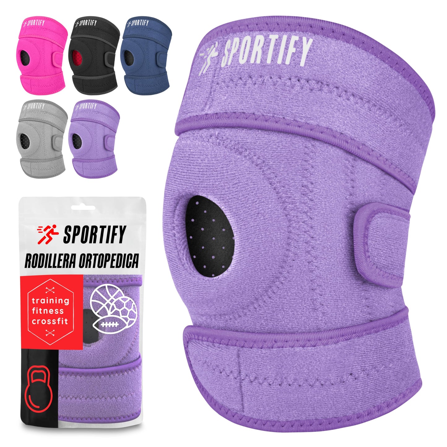SPORTIFY Rodillera Ortopédica con Estabilizadores Laterales