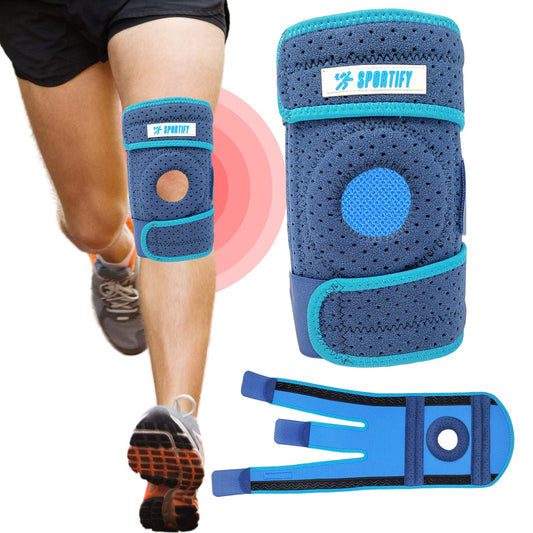 SPORTIFY Rodillera COLORFUL Performance de Compresión para Estabilidad y Alivio del Dolor de Rodilla con Arillo de Gel Integrado de Neopreno para Soporte de Rótula Meniscos de las Rodillas Transpirable para Correr, Basketball, Spinning, Gimnasio, Crossfi